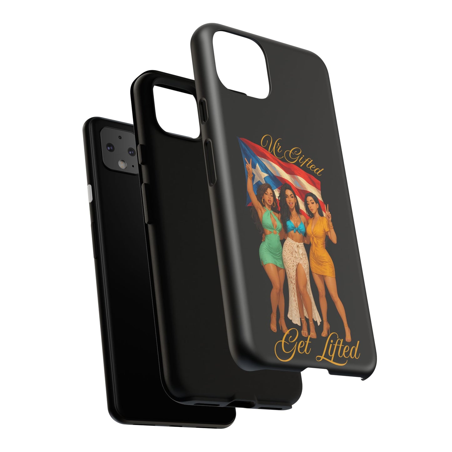 Vibrant Phone Case, Tough Cases, Puerto Rican Pride, Gift for Her, Fun Accessory, Colorful Design