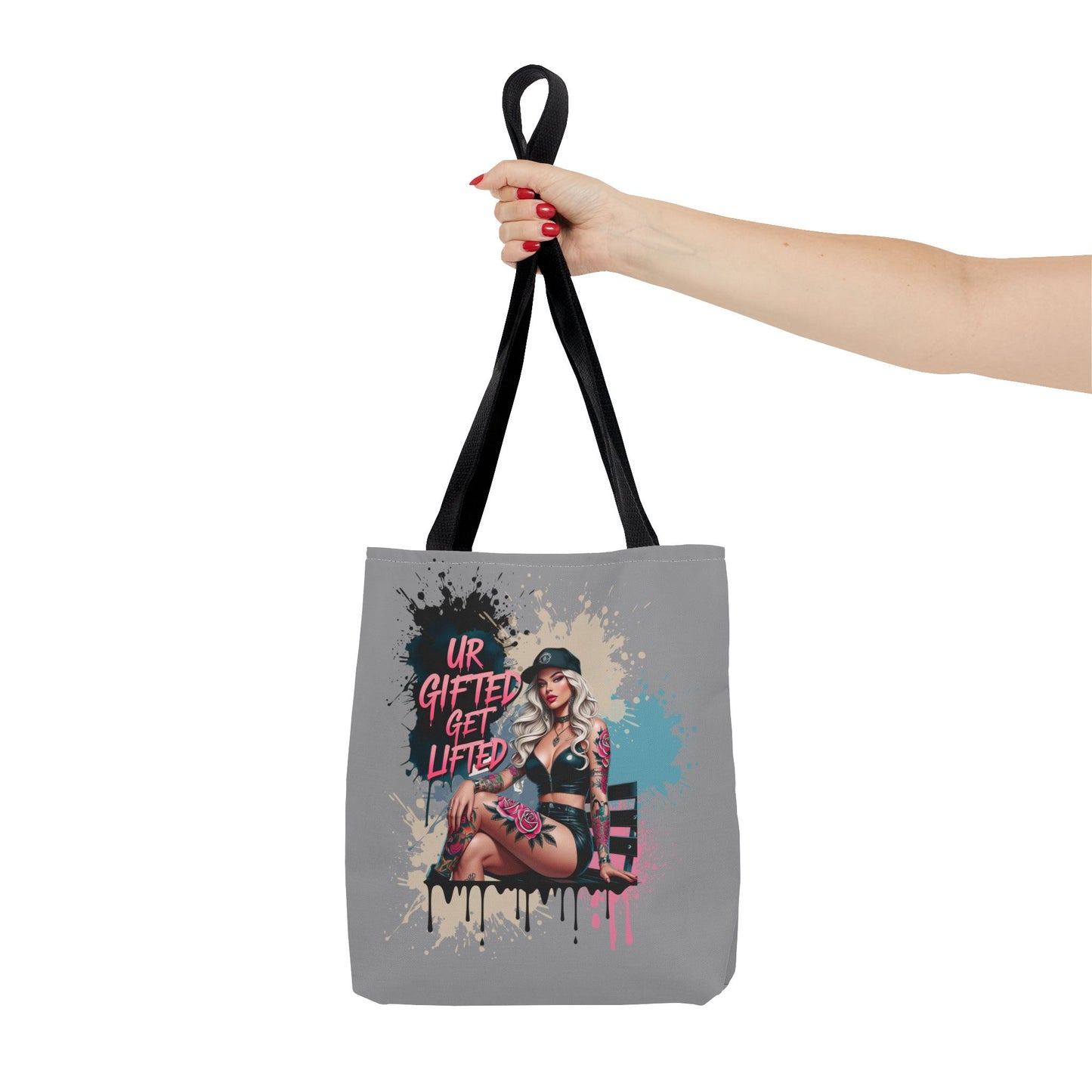 Trendy Tattoo Art Tote Bag - For Art Lovers, Gifted Individuals, Unique Accessories, Beach Bag, Everyday Use