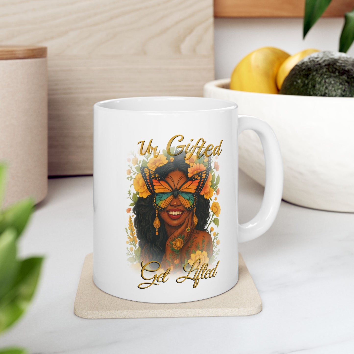 Floral Motivational Ceramic Mug - Perfect Gift for Tea Lovers, Coffee Enthusiasts, or Inspirational Home Decor