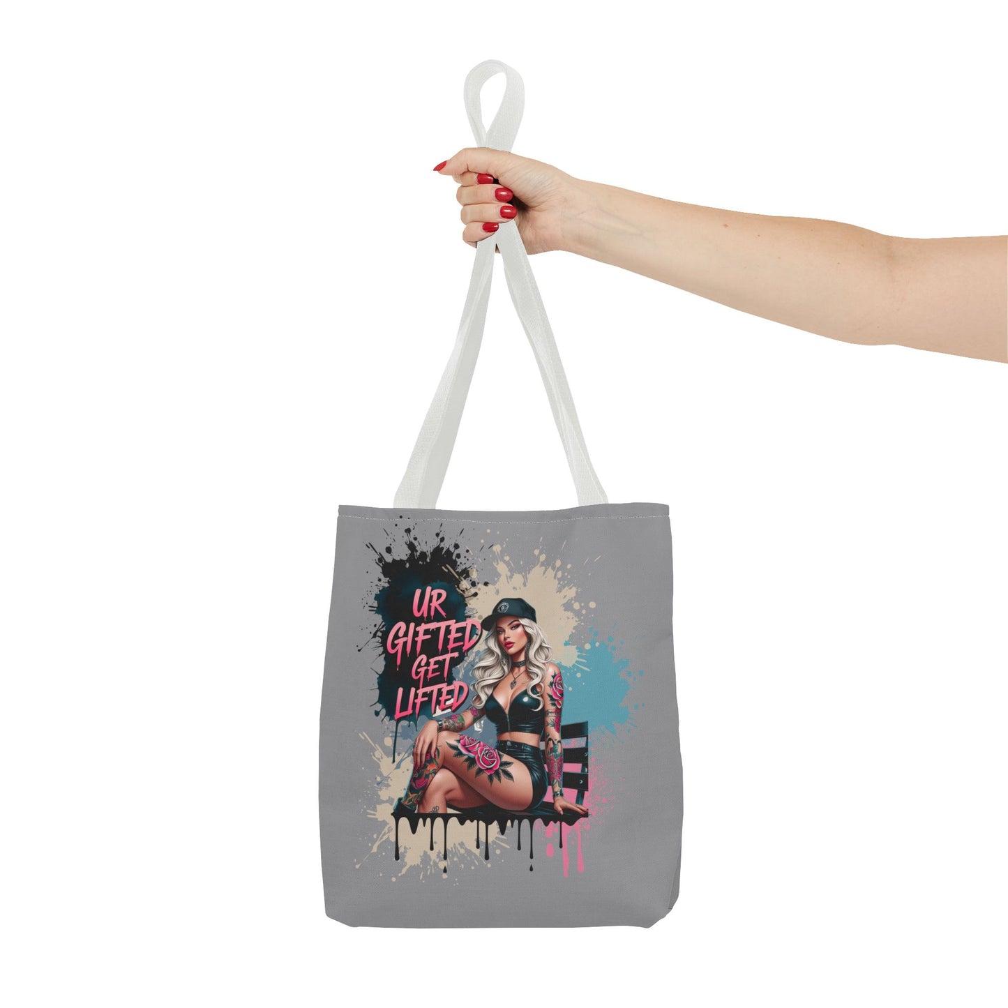 Trendy Tattoo Art Tote Bag - For Art Lovers, Gifted Individuals, Unique Accessories, Beach Bag, Everyday Use