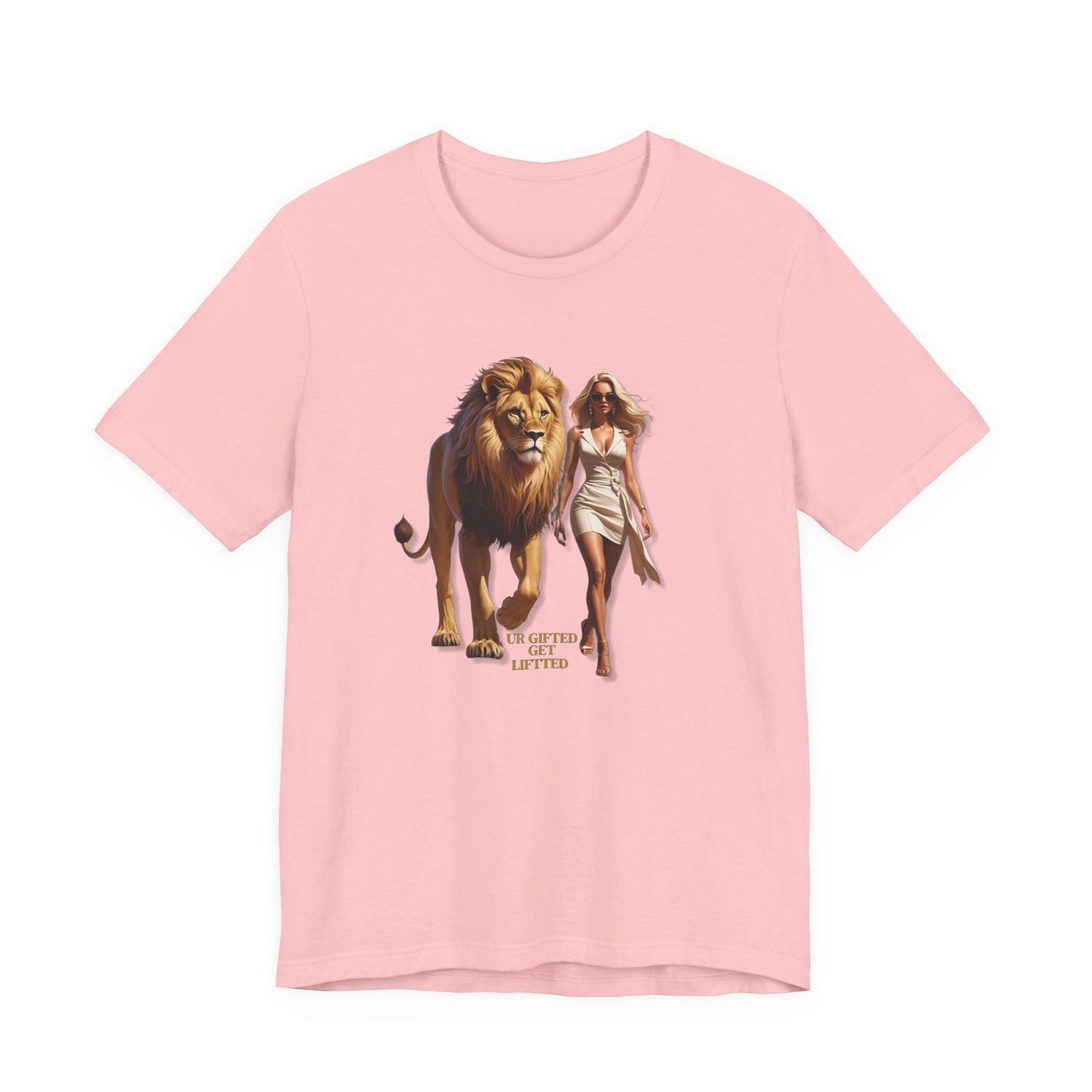 Empowered Unisex Tee - Lion & Woman Design, Motivational Shirt, Birthday Gift, Inspirational Apparel, Everyday Wear
