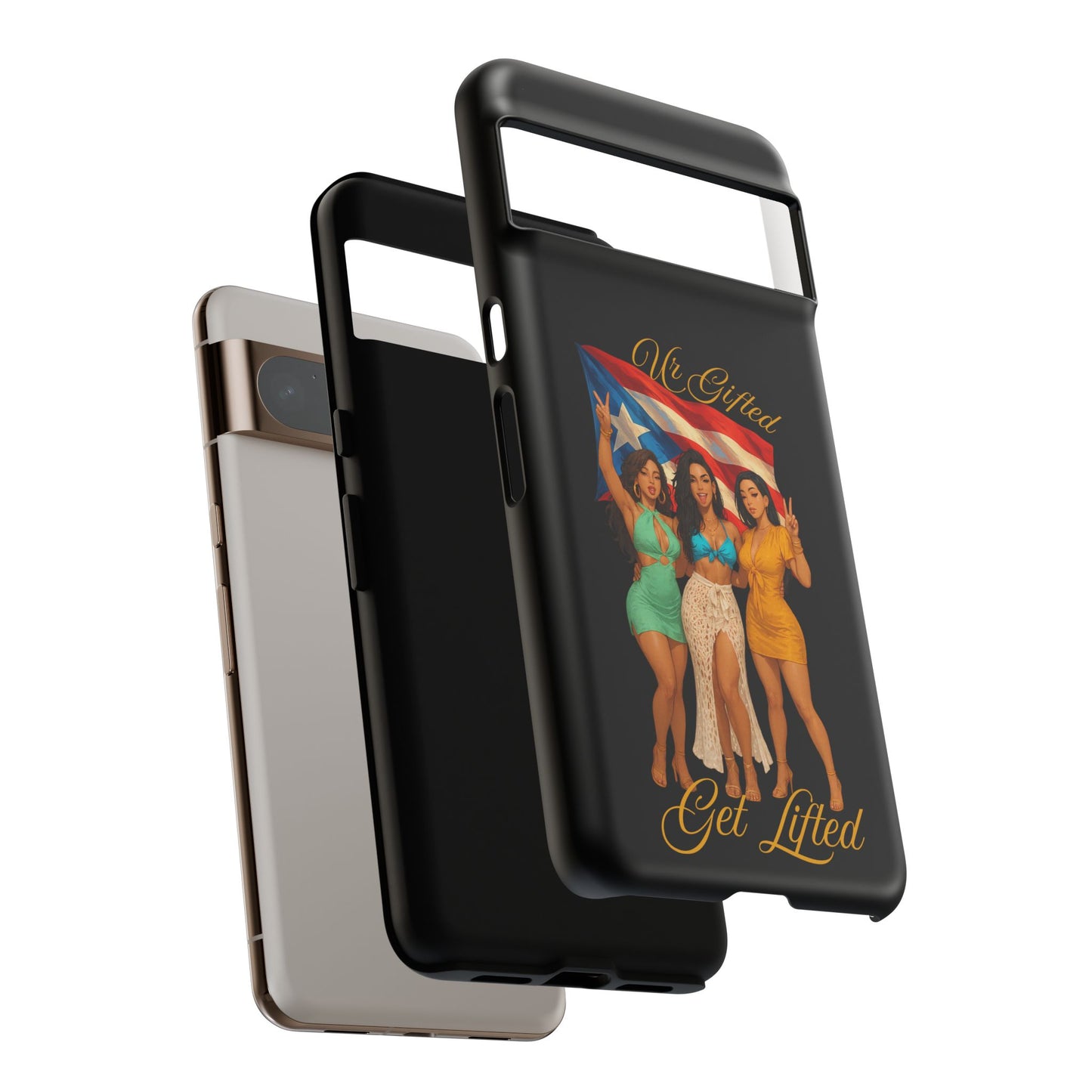 Vibrant Phone Case, Tough Cases, Puerto Rican Pride, Gift for Her, Fun Accessory, Colorful Design
