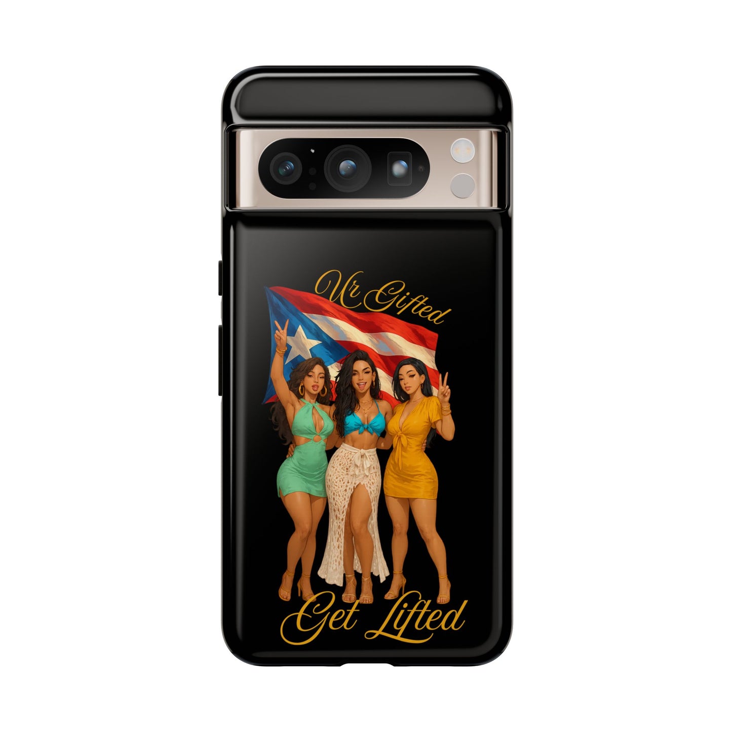 Vibrant Phone Case, Tough Cases, Puerto Rican Pride, Gift for Her, Fun Accessory, Colorful Design