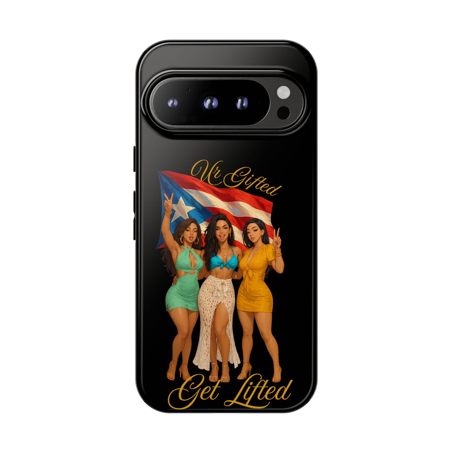 Vibrant Phone Case, Tough Cases, Puerto Rican Pride, Gift for Her, Fun Accessory, Colorful Design