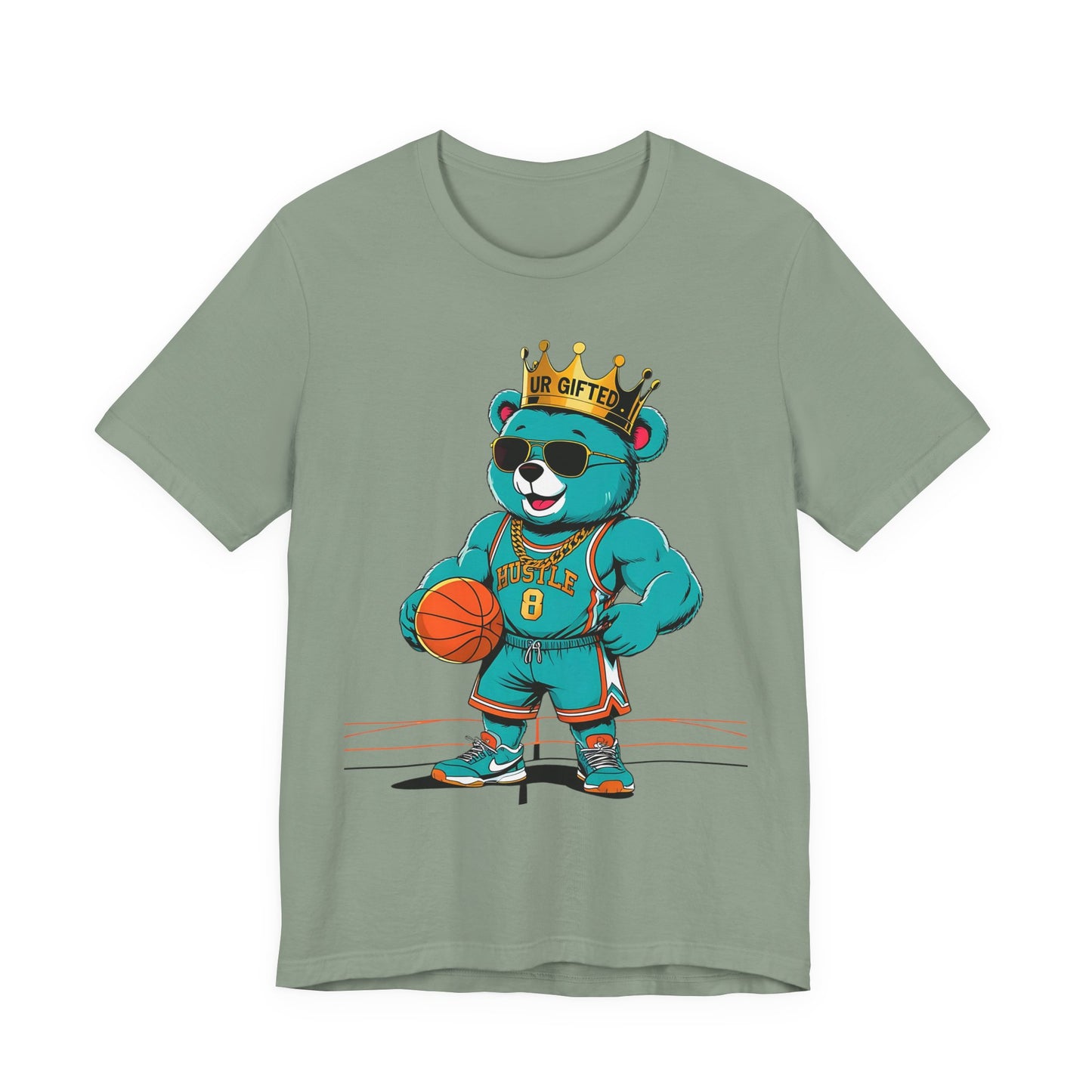 Cool Bear Basketball Tee, Unisex Graphic T-Shirt, Casual Summer Top, Sports Apparel for Kids and Adults, Birthday and Game Day Gift