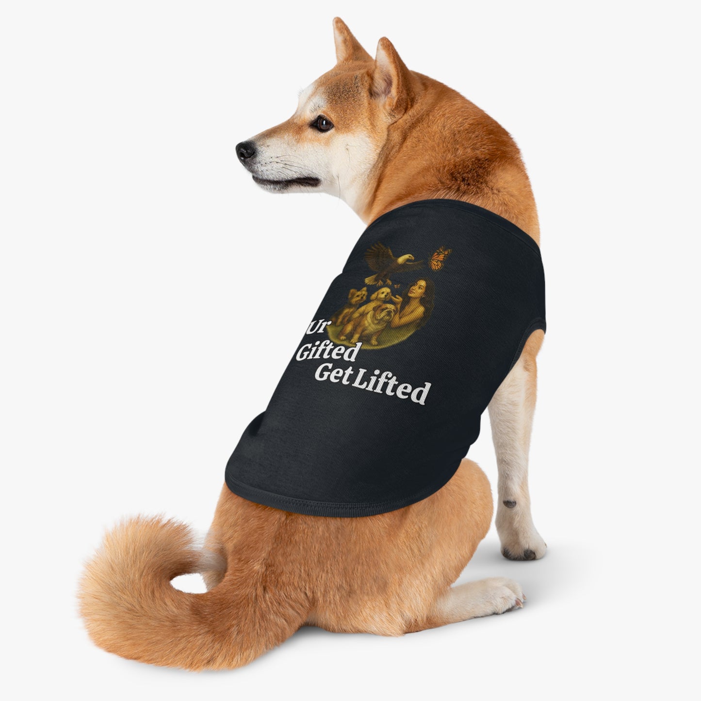 Pet Tank Top with 'Ur Gifted Get Lifted' Design - Cute Dog Apparel for Pet Lovers, Summer Wear, Gift for Dog Owners, Animal Lover Shirt
