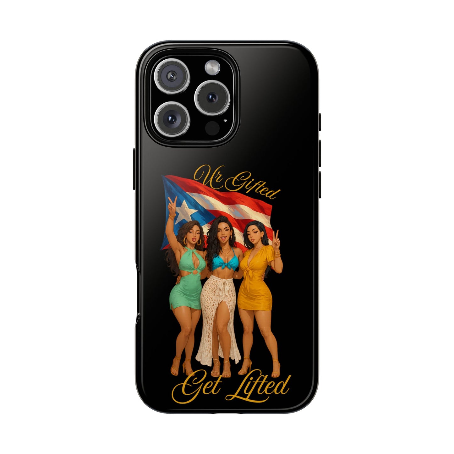 Vibrant Phone Case, Tough Cases, Puerto Rican Pride, Gift for Her, Fun Accessory, Colorful Design
