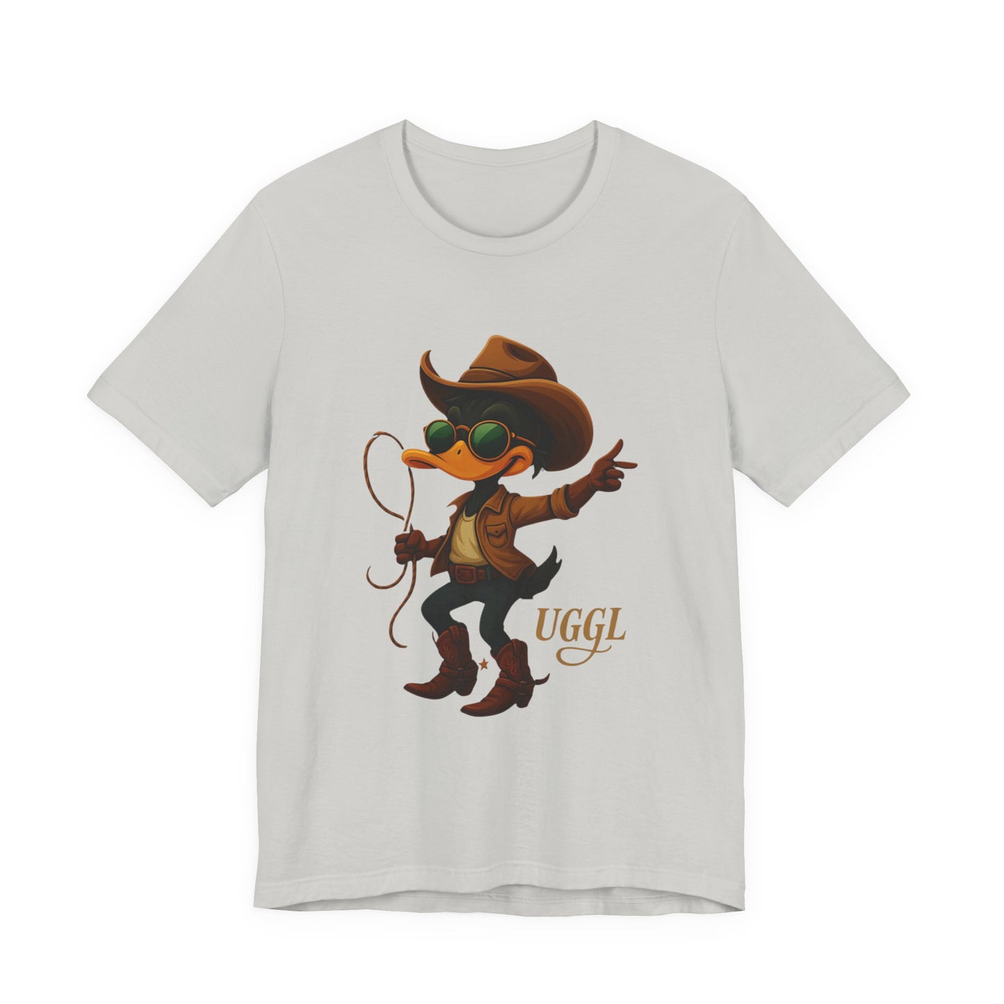 Cowboy Duck Graphic Tee - Fun T-Shirt for Animal Lovers, Casual Wear, Gift for Friends, Birthday Present, Quirky Style