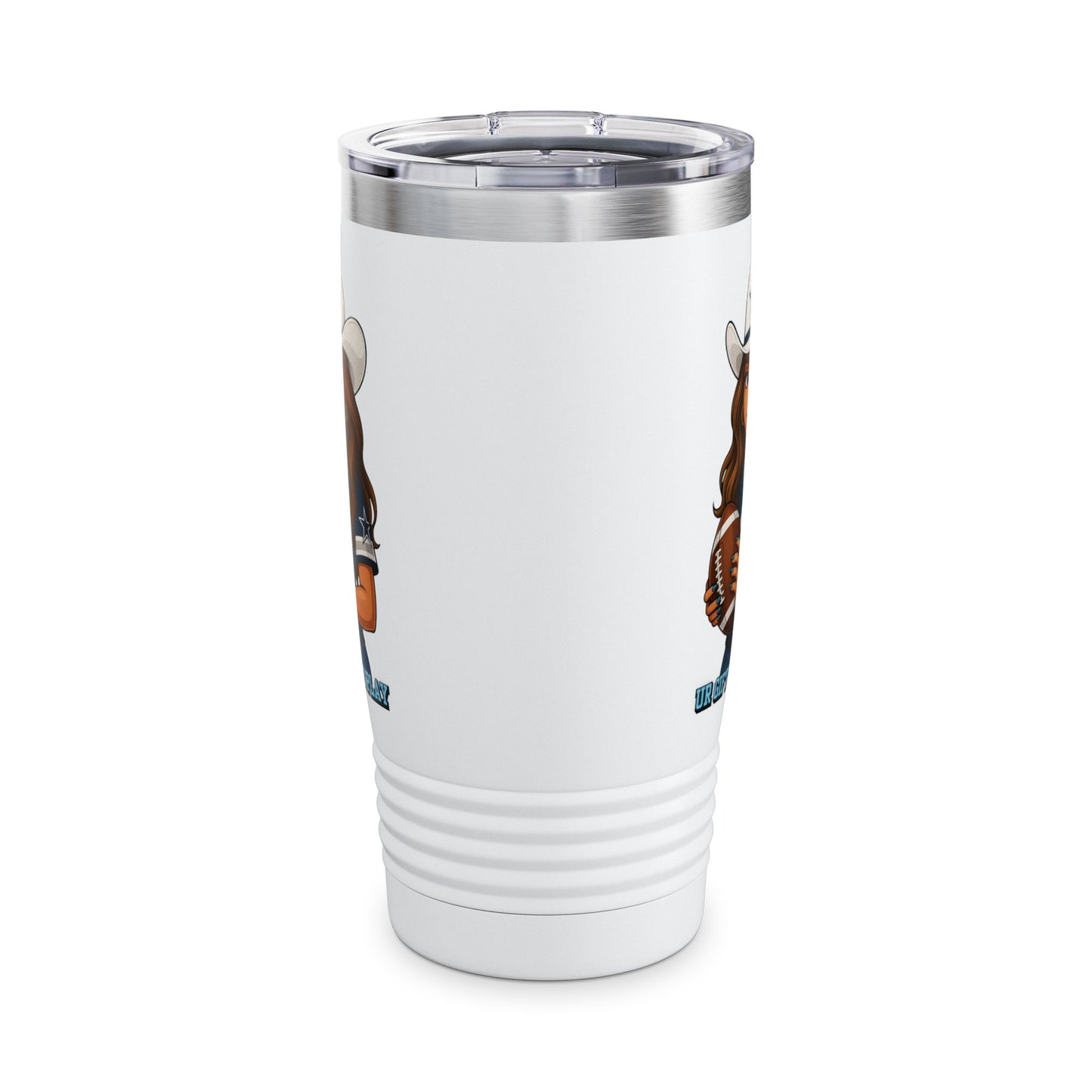 Cowgirl Ringneck Tumbler, 20oz – Perfect for Football Fans, Stylish Travel Mug, Gift for Cowgirls, Sports Events, Outdoor Adventures