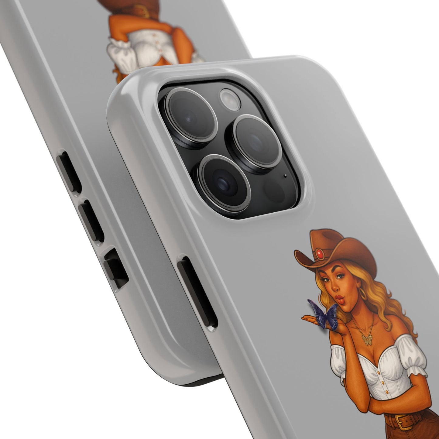 Cowgirl-Style Tough Phone Cases, Durable Phone Cover, Cute Western Phone Case, Fun Gift for Cowboys, No Questions Asked Design