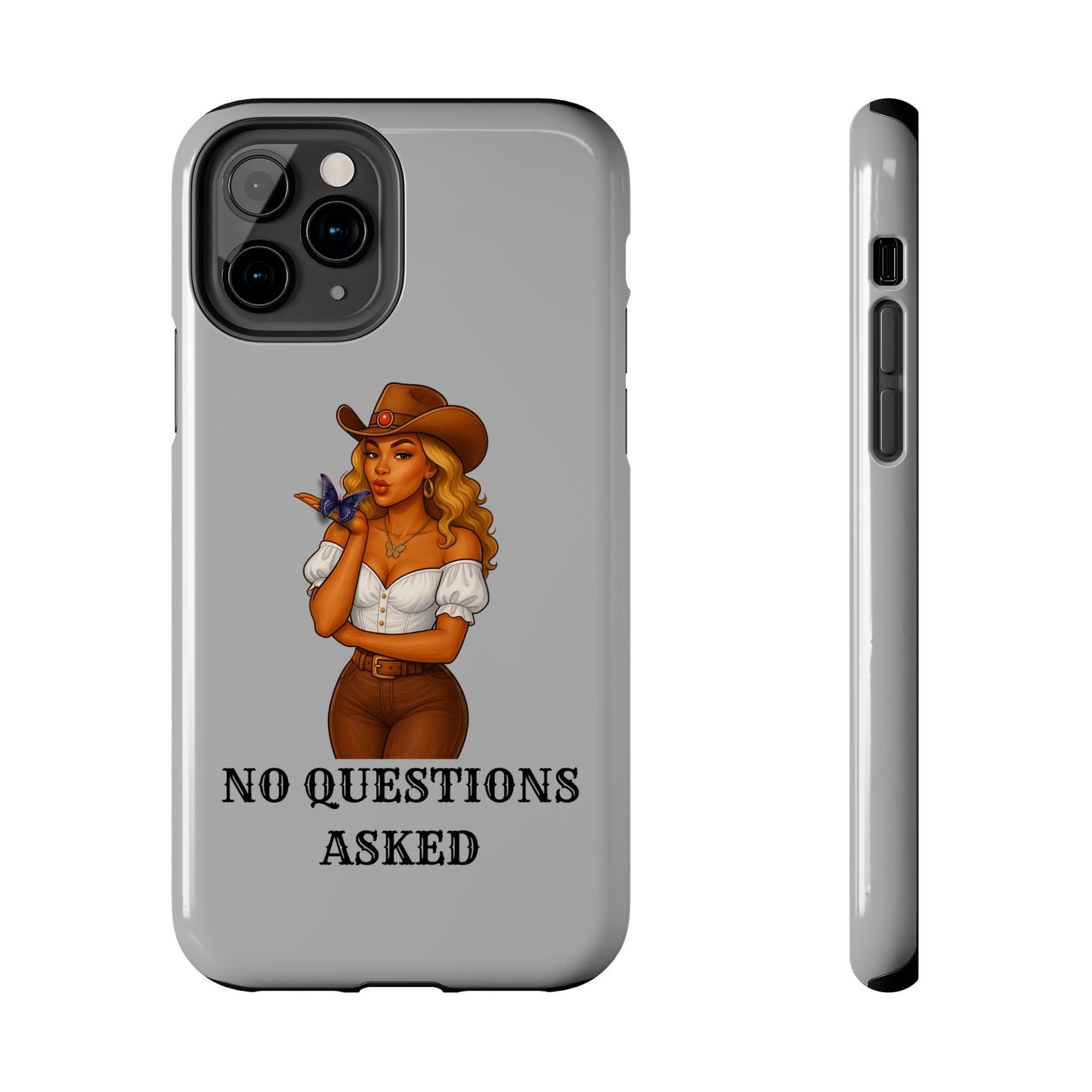 Cowgirl-Style Tough Phone Cases, Durable Phone Cover, Cute Western Phone Case, Fun Gift for Cowboys, No Questions Asked Design