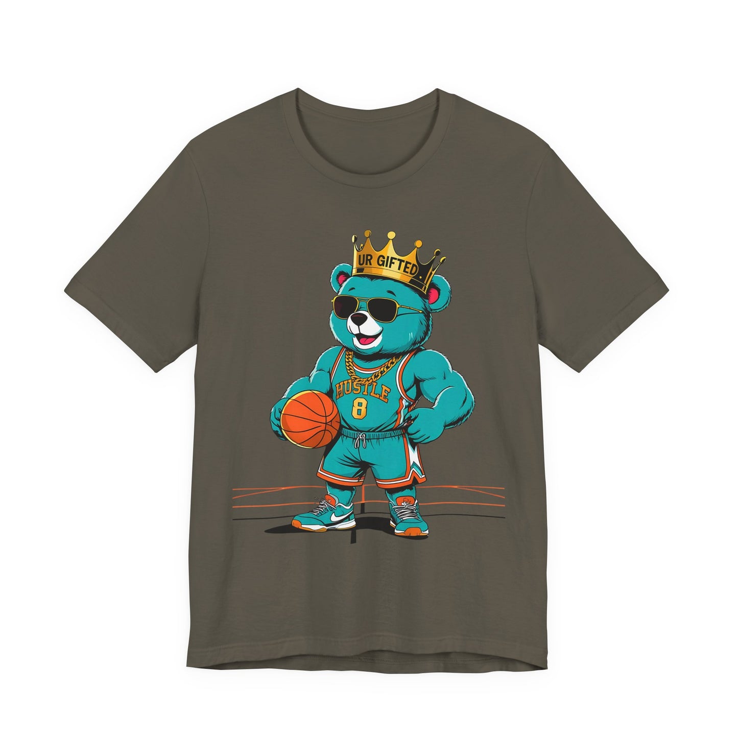 Cool Bear Basketball Tee, Unisex Graphic T-Shirt, Casual Summer Top, Sports Apparel for Kids and Adults, Birthday and Game Day Gift