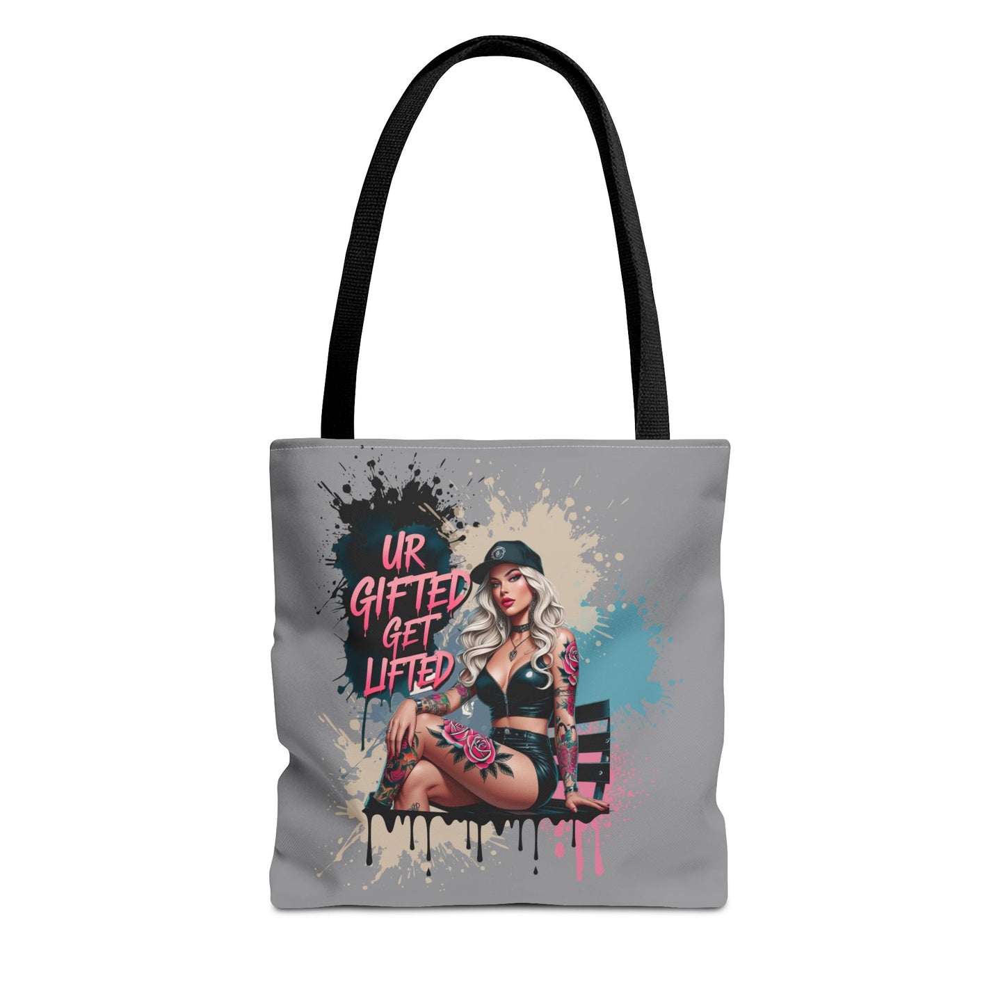 Trendy Tattoo Art Tote Bag - For Art Lovers, Gifted Individuals, Unique Accessories, Beach Bag, Everyday Use