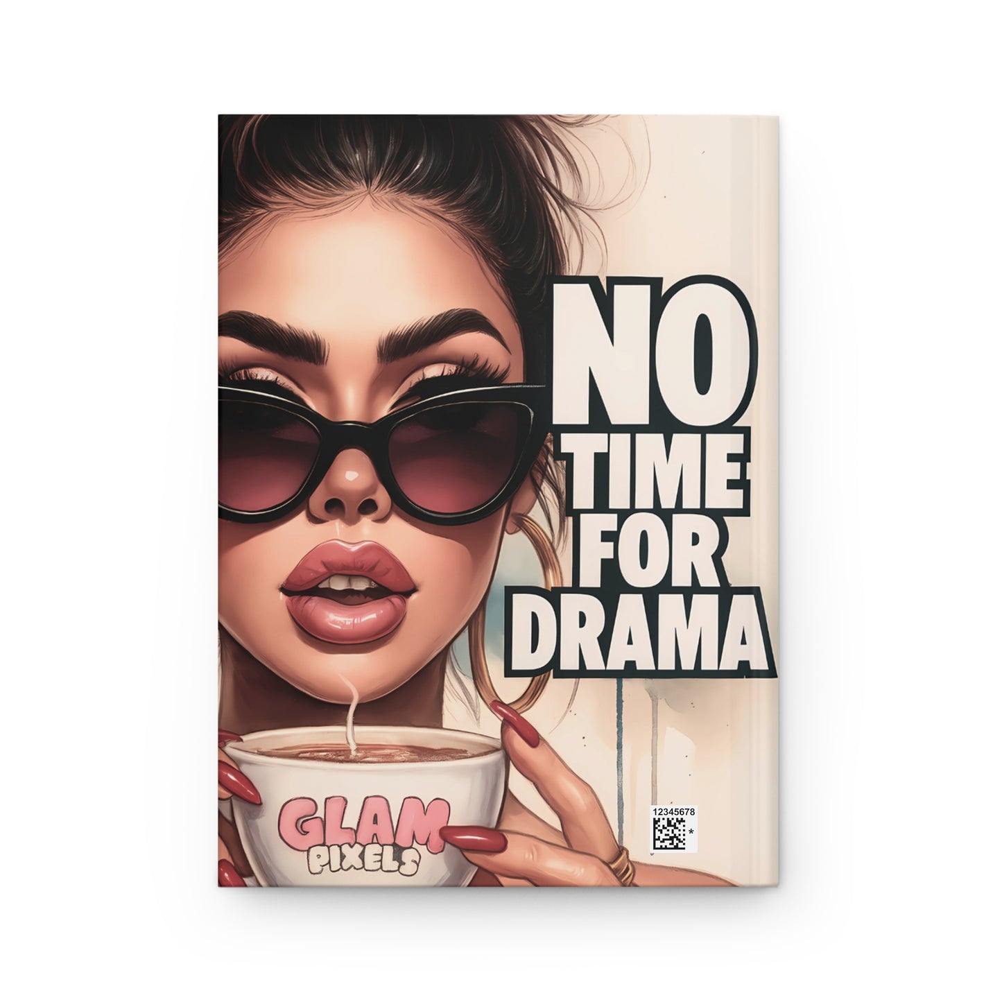 Retro Glam Hardcover Journal, Vintage Style Notebook, Chic Planner for Women, Gift for Her, Retro Aesthetic Journal