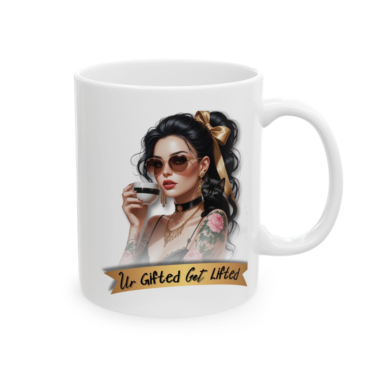 Empowered Woman Ceramic Mug | Motivational Coffee Cup | Inspirational Gift | 11oz & 15oz