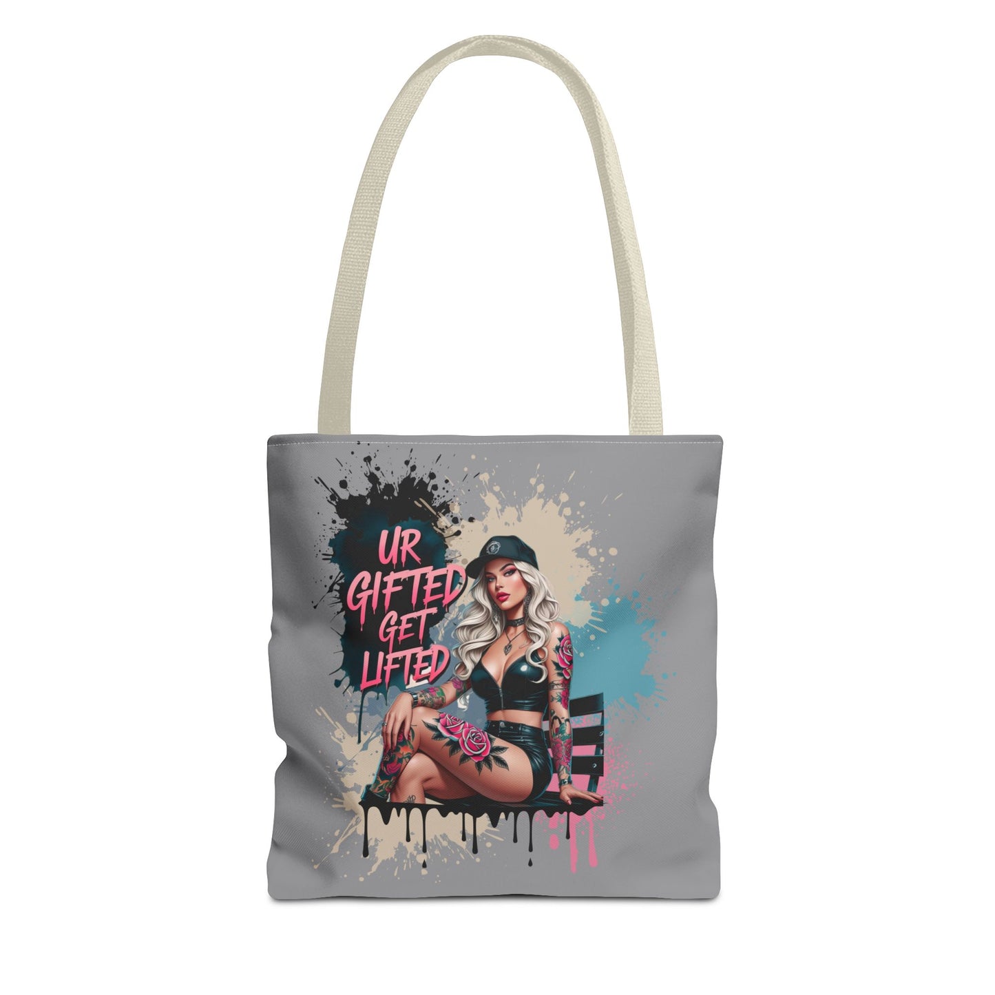 Trendy Tattoo Art Tote Bag - For Art Lovers, Gifted Individuals, Unique Accessories, Beach Bag, Everyday Use