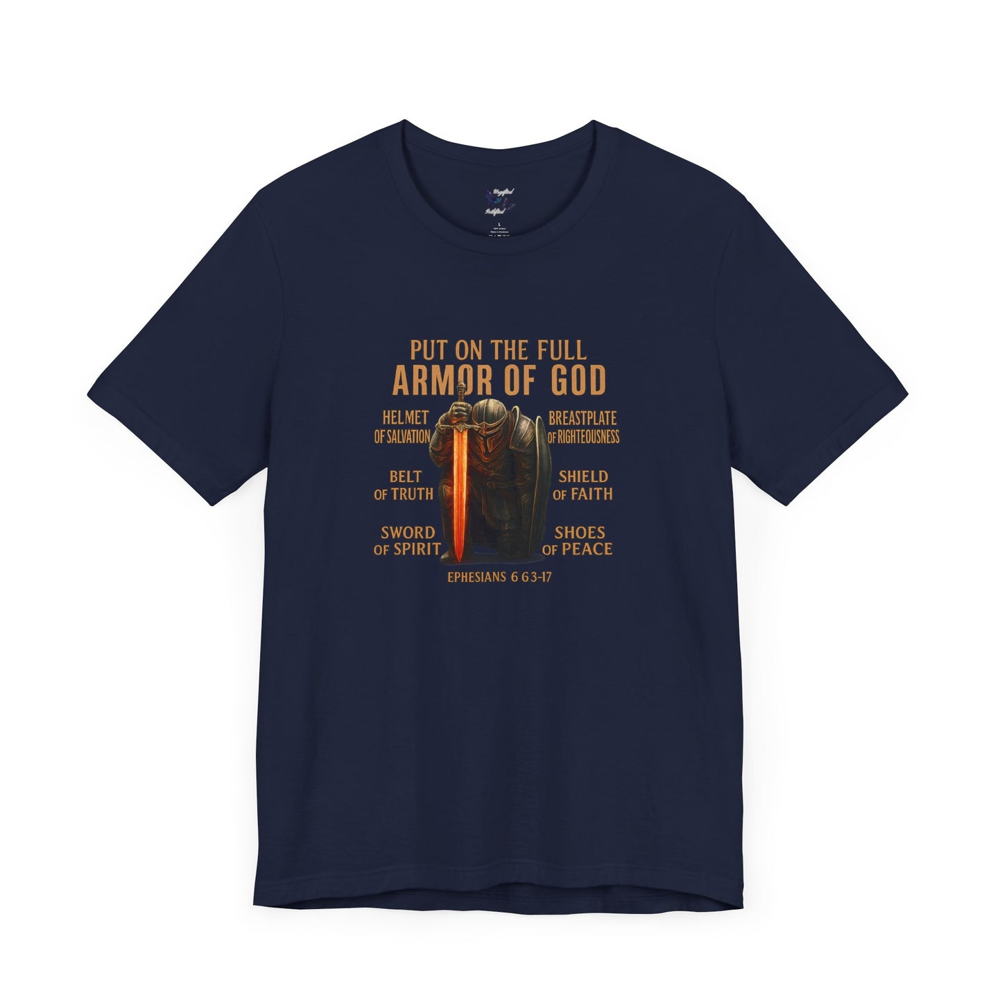Faith-Inspired Tee, Christian Apparel, Armor of God Shirt, Spiritual Gift, Casual Comfort, Bible Verse T-Shirt