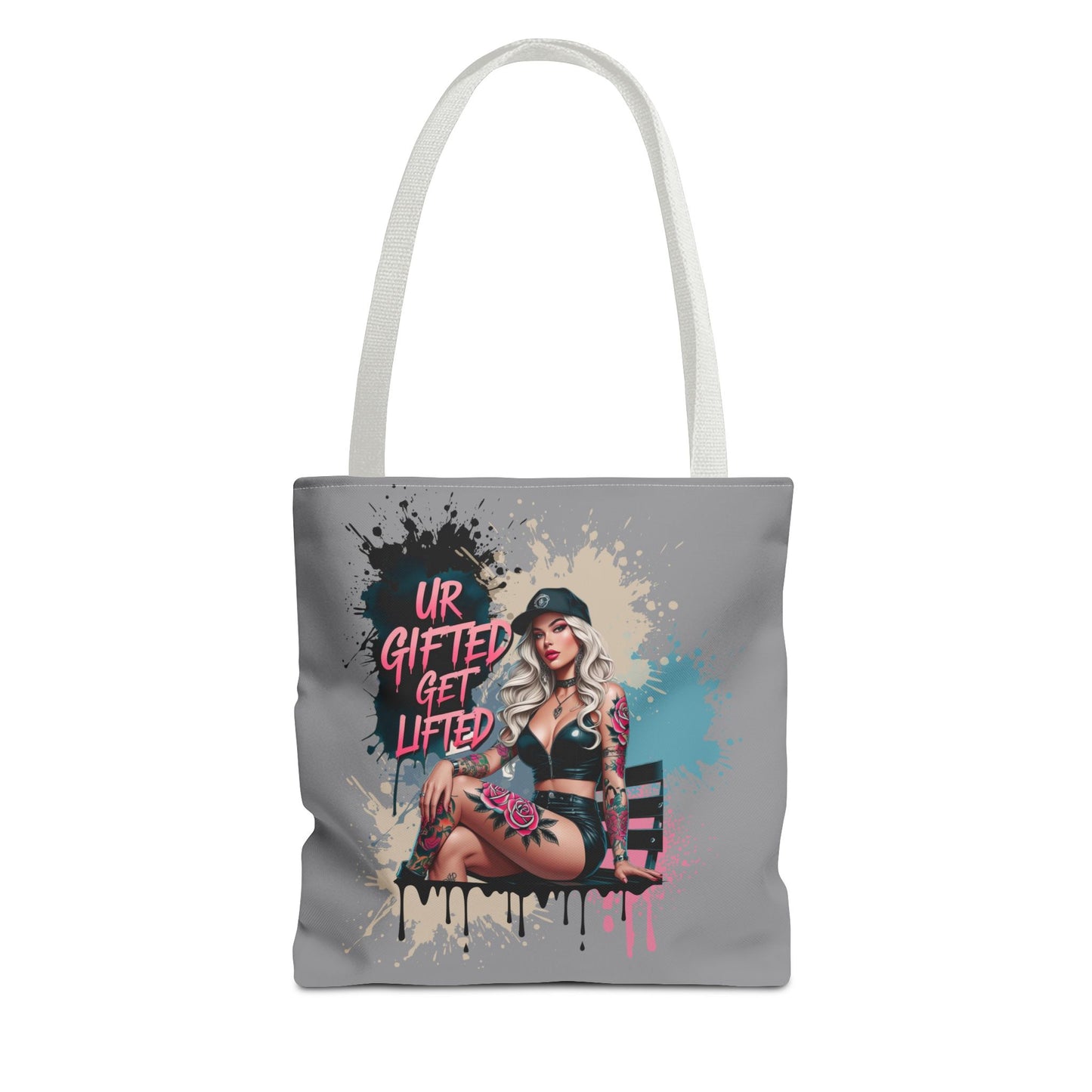 Trendy Tattoo Art Tote Bag - For Art Lovers, Gifted Individuals, Unique Accessories, Beach Bag, Everyday Use