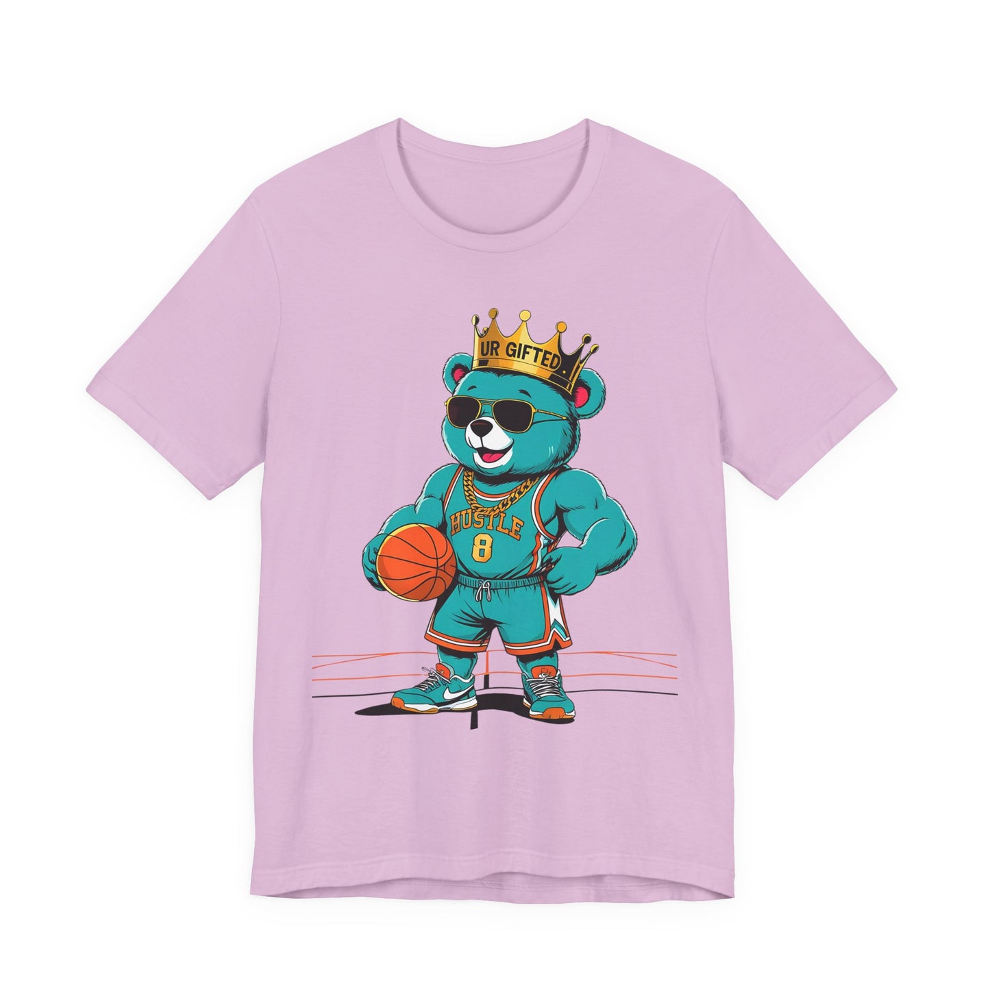 Cool Bear Basketball Tee, Unisex Graphic T-Shirt, Casual Summer Top, Sports Apparel for Kids and Adults, Birthday and Game Day Gift