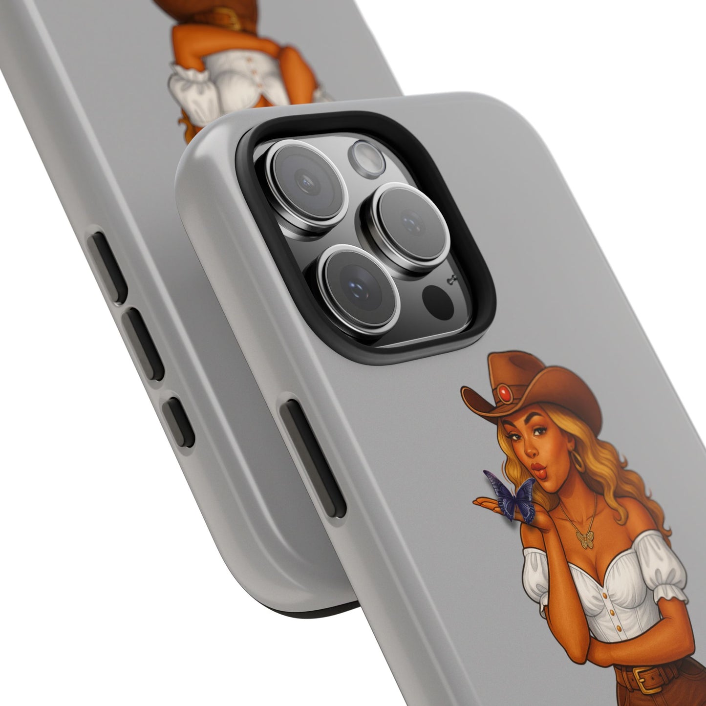Cowgirl-Style Tough Phone Cases, Durable Phone Cover, Cute Western Phone Case, Fun Gift for Cowboys, No Questions Asked Design