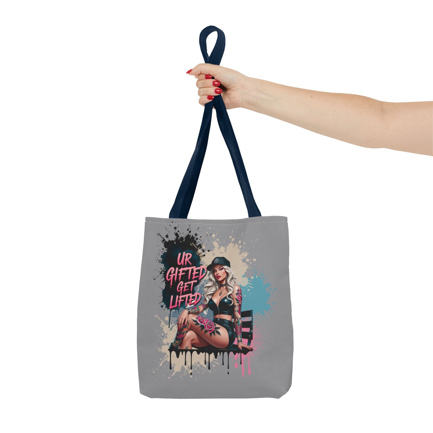 Trendy Tattoo Art Tote Bag - For Art Lovers, Gifted Individuals, Unique Accessories, Beach Bag, Everyday Use