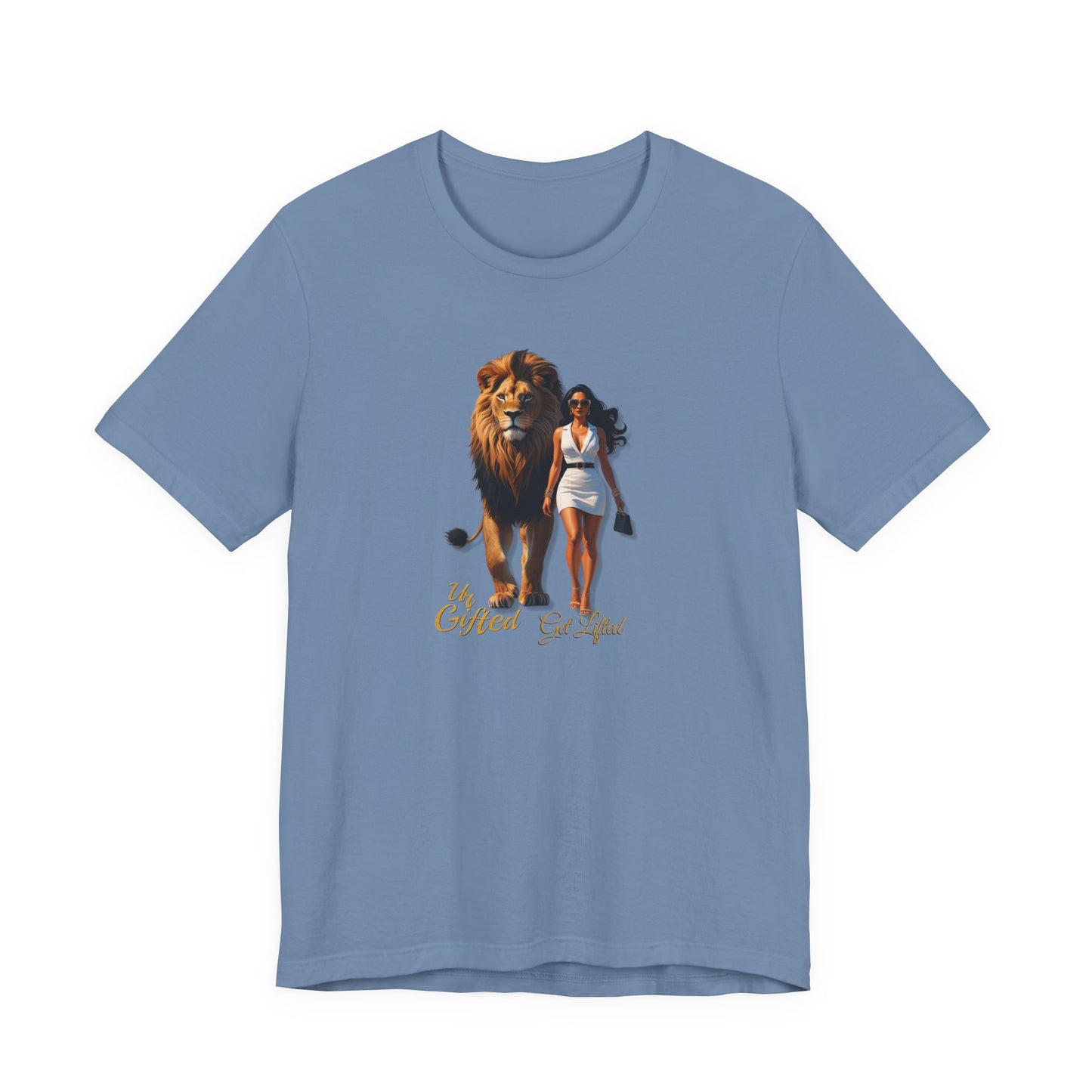 Bold Lion and Confident Woman Tee, Inspirational Shirt, Motivational Graphic Tee, Animal Lover Gift, Unique Fashion Statement