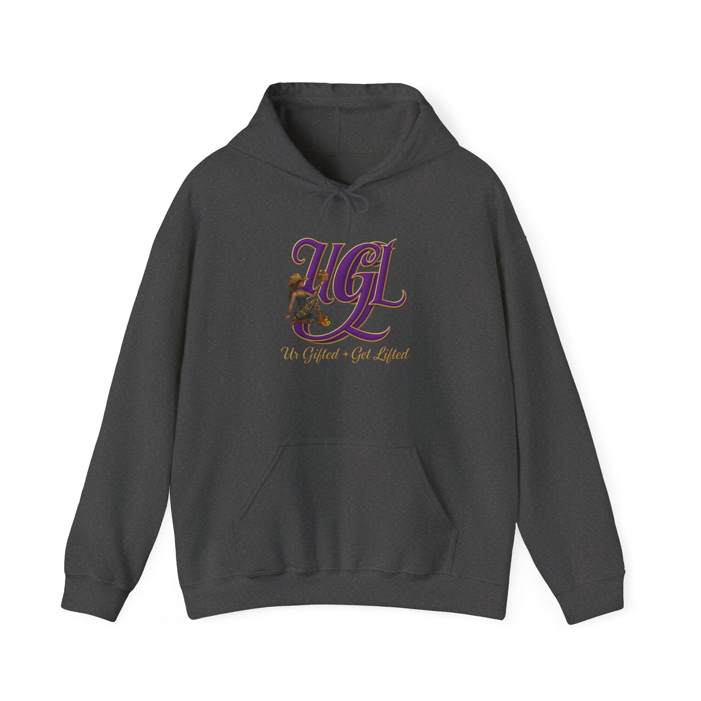 Ur Gifted Get Lifted  Heavy Blend™ Hooded Sweatshirt, Cozy Hoodie, Graphic Sweatshirt, Casual Wear, Street Style, Gift for Him/Her