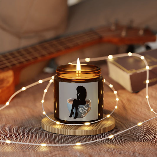 To Fly Not to Try Stylish Scented Candle, Aromatherapy Gift, Home Decor, Relaxation, Self-Care, Birthday Gift, Cozy Vibes, Amber Jar