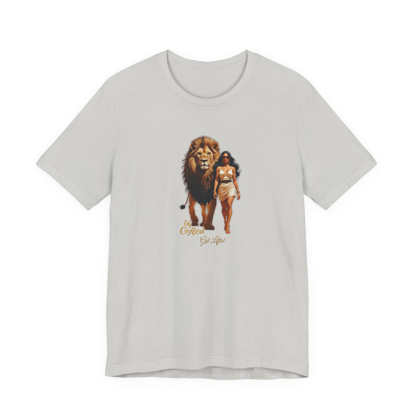 Wild Spirit Unisex Tee, Lion & Woman Graphic Shirt, Boho Style, Animal Lover Gift, Summer Casual Wear, Festival Outfit