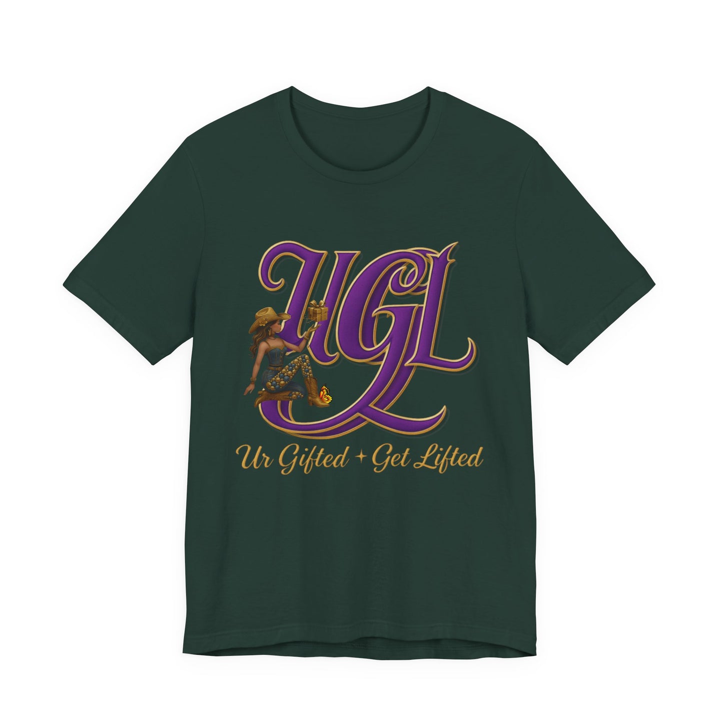 Ur Gifted Get Lifted Graphic Tee - Ur Gifted & Get Lifted, Casual Wear, Gift Idea, Inspirational Apparel, Summer Outfit, Street Style