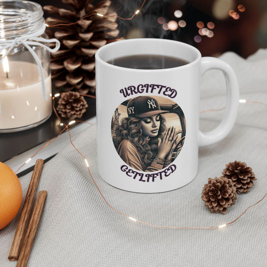 Artistic Ceramic Mug - Inspiring Gift for Coffee Lovers, Unique Home Decor, Tea Time, Motivational Kitchenware, Ceramic Cup for Holidays