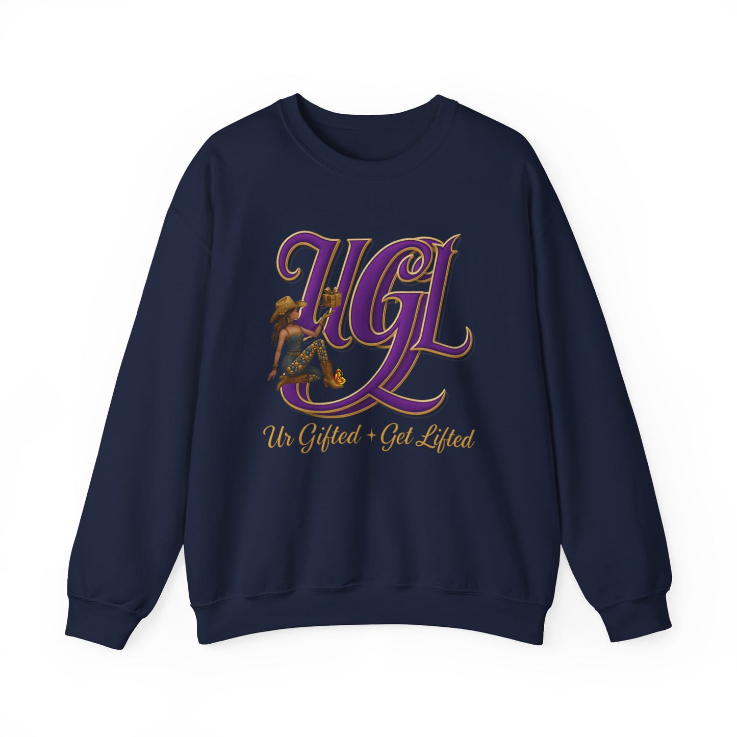 UGGL Crewneck Sweatshirt - Cozy, Inspirational Apparel for Everyday Comfort, Gift for Friends, Casual Style, Eagle Design