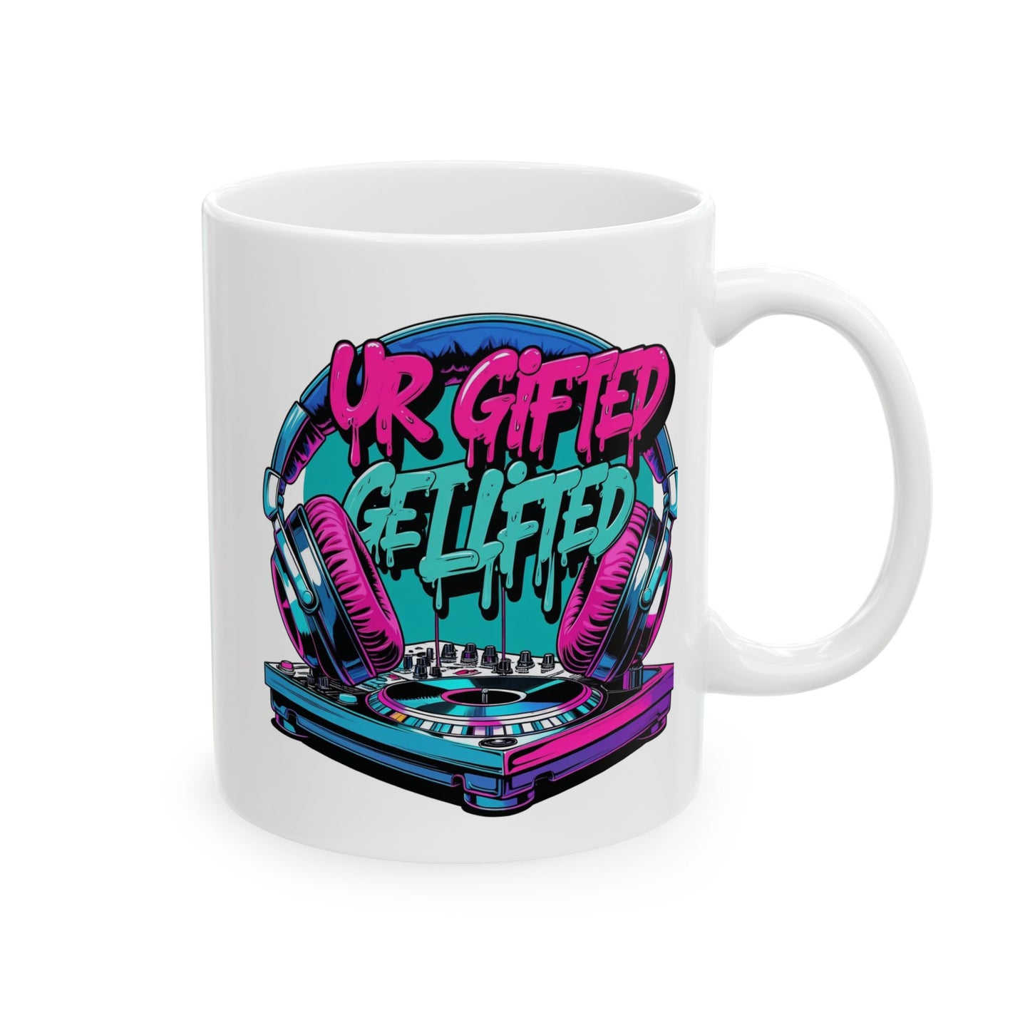 Vibrant Music Lover's Ceramic Mug | Perfect Gift for Musicians, Coffee Lovers, or Birthday Celebrations, 11oz, 15oz