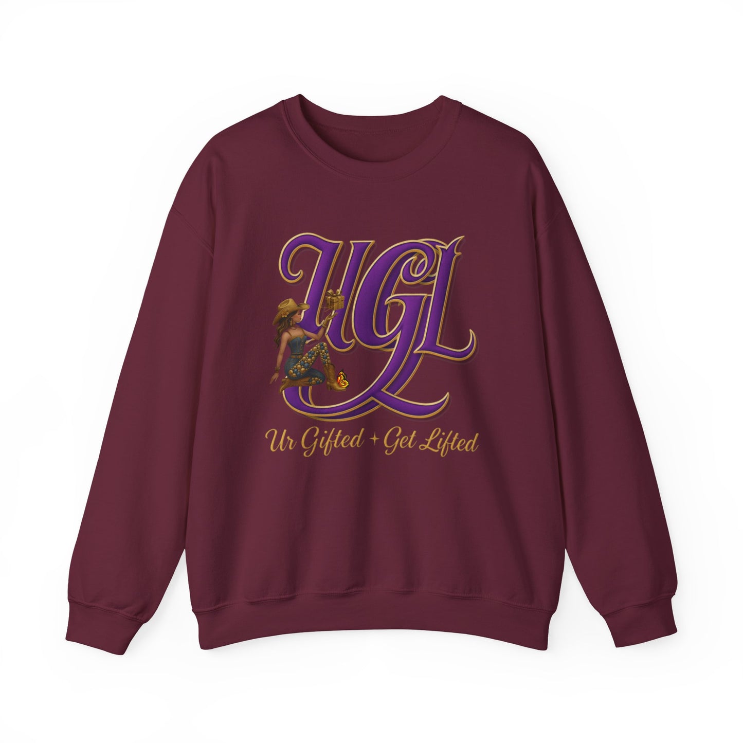 UGGL Crewneck Sweatshirt - Cozy, Inspirational Apparel for Everyday Comfort, Gift for Friends, Casual Style, Eagle Design