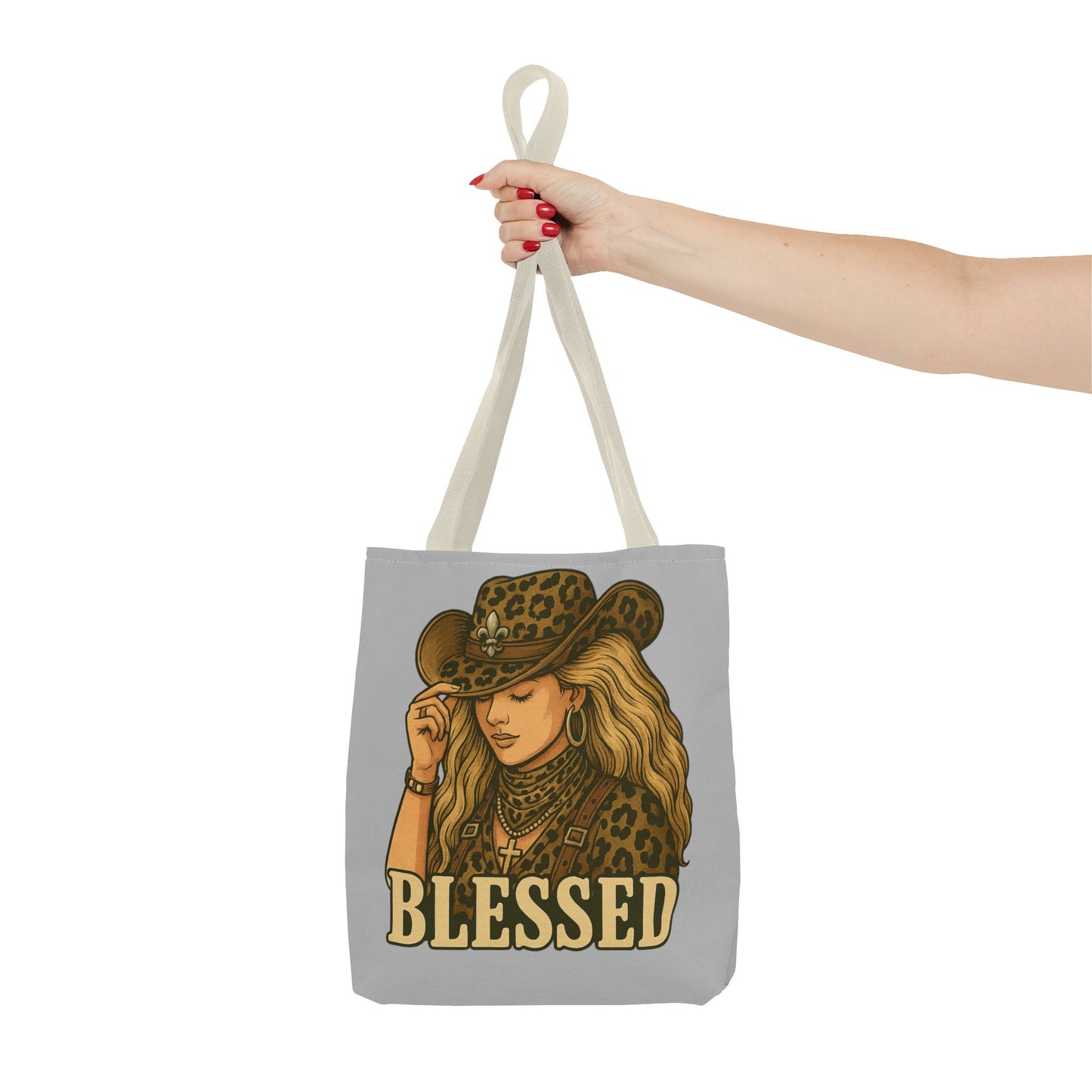 Cowgirl Blessed Tote Bag | Western Style | Fashion Accessory | Gift for Her | Everyday Use, Travel, Shopping, Beach, Summer