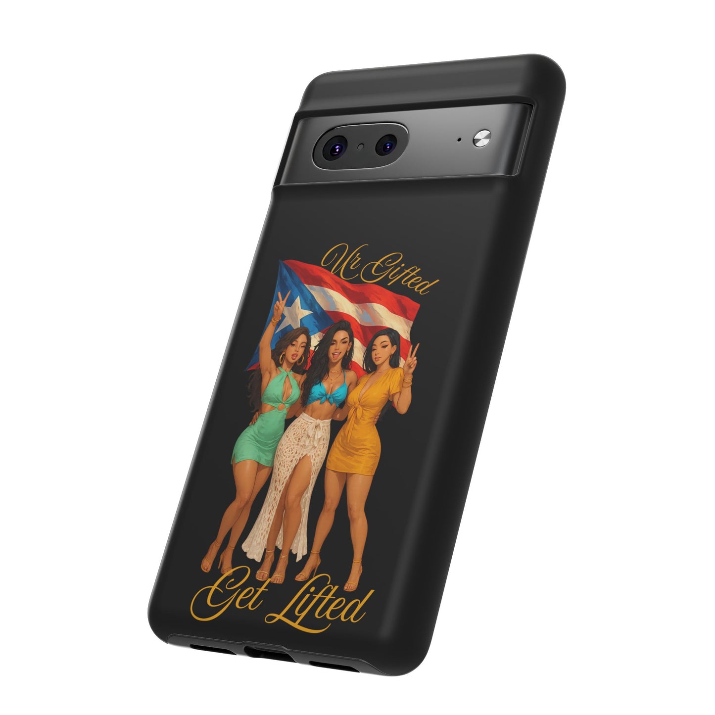 Vibrant Phone Case, Tough Cases, Puerto Rican Pride, Gift for Her, Fun Accessory, Colorful Design