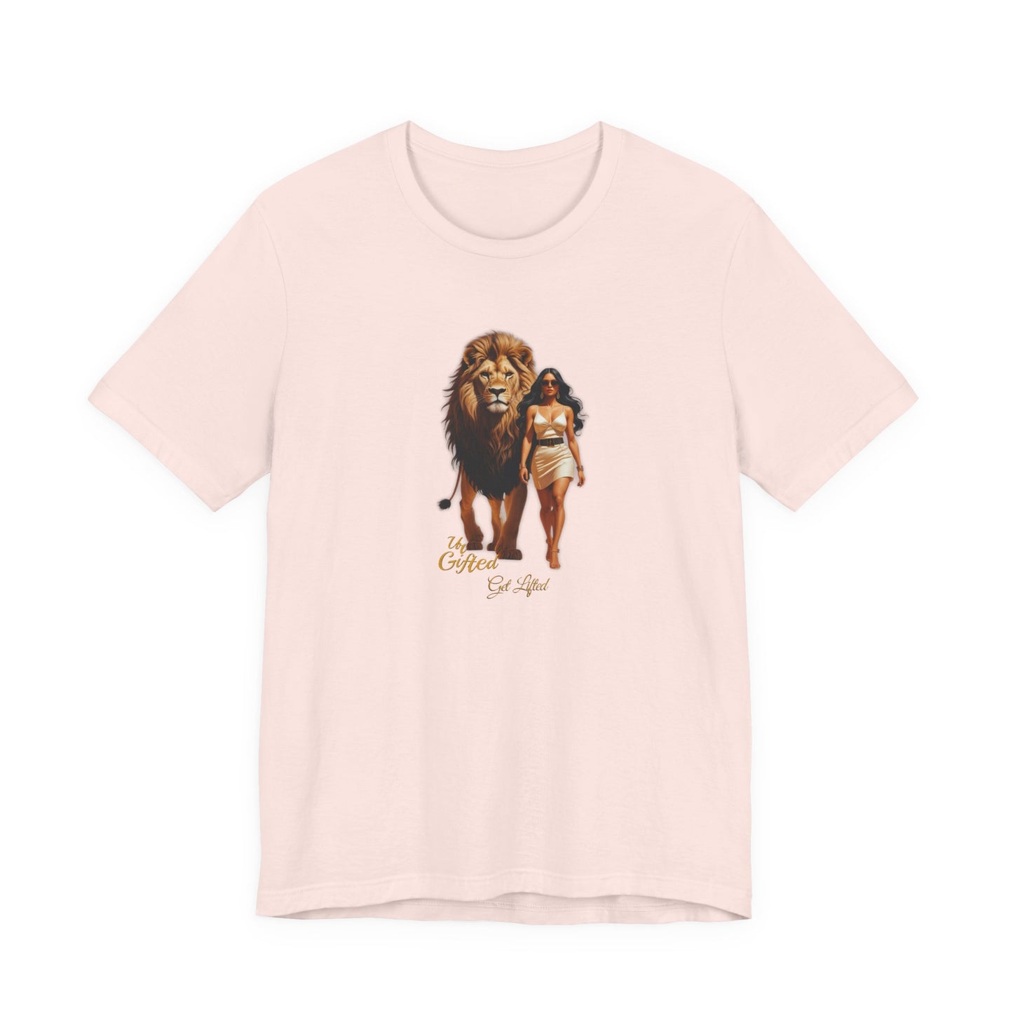 Wild Spirit Unisex Tee, Lion & Woman Graphic Shirt, Boho Style, Animal Lover Gift, Summer Casual Wear, Festival Outfit