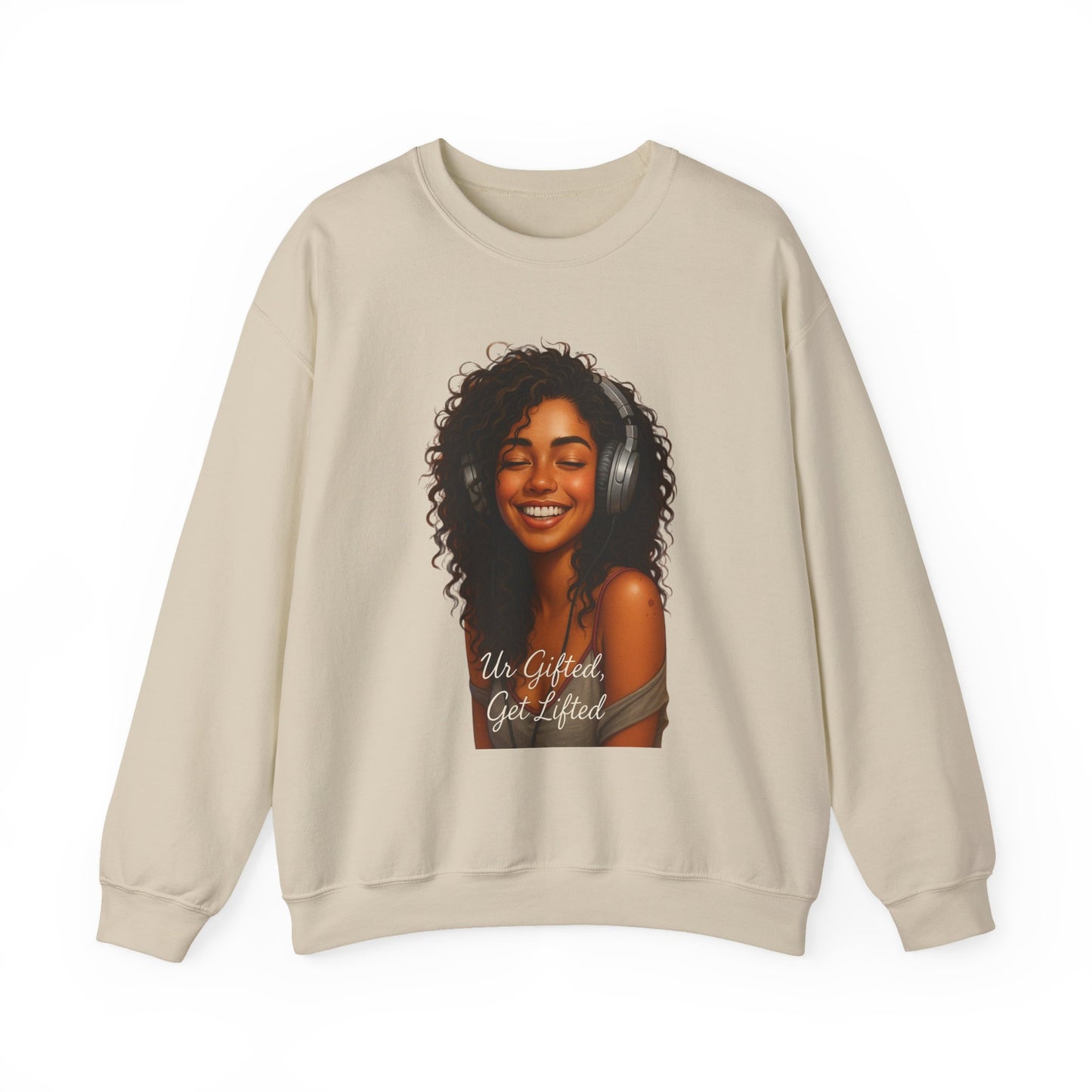 Inspirational Crewneck Sweatshirt, Unisex Gifted Sweatshirt, Cozy Fashion, Music Lover Apparel, Perfect for Friends or Self-Care