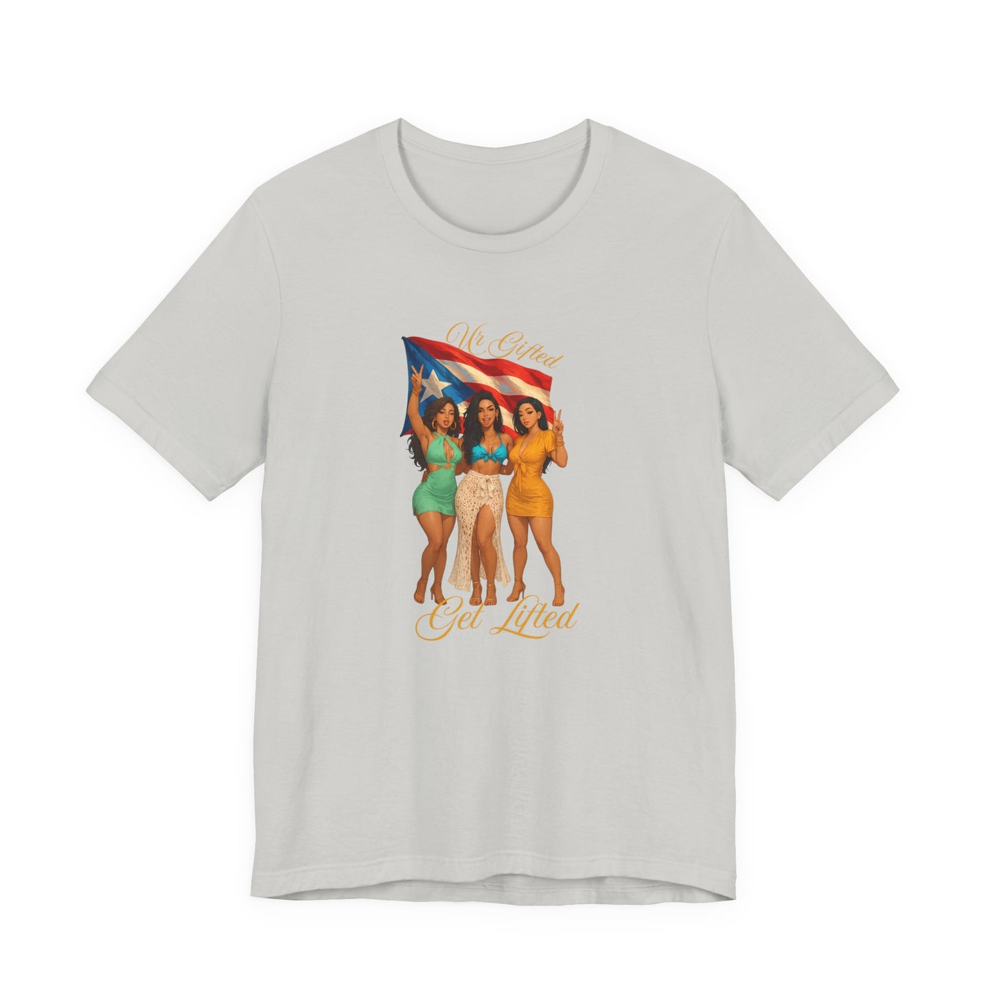 Celebrate in Style: Unisex Jersey Tee with Puerto Rican Pride Design, Festival Shirt, Beachwear, Summer Vibes, Unique Gift
