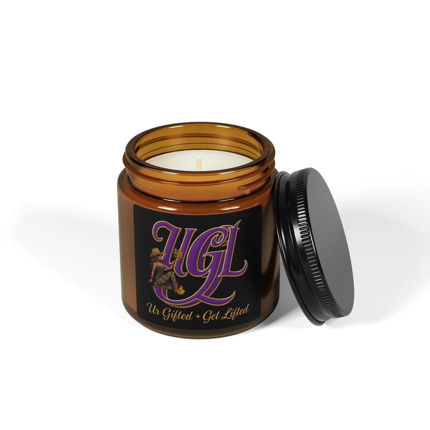 Ur Gifted Get Lifted Scented Soy Candle - Un Original - Get Lifted, Aromatherapy Jar, Home Fragrance, Gift for Relaxation, Self-Care, Cozy Vibes
