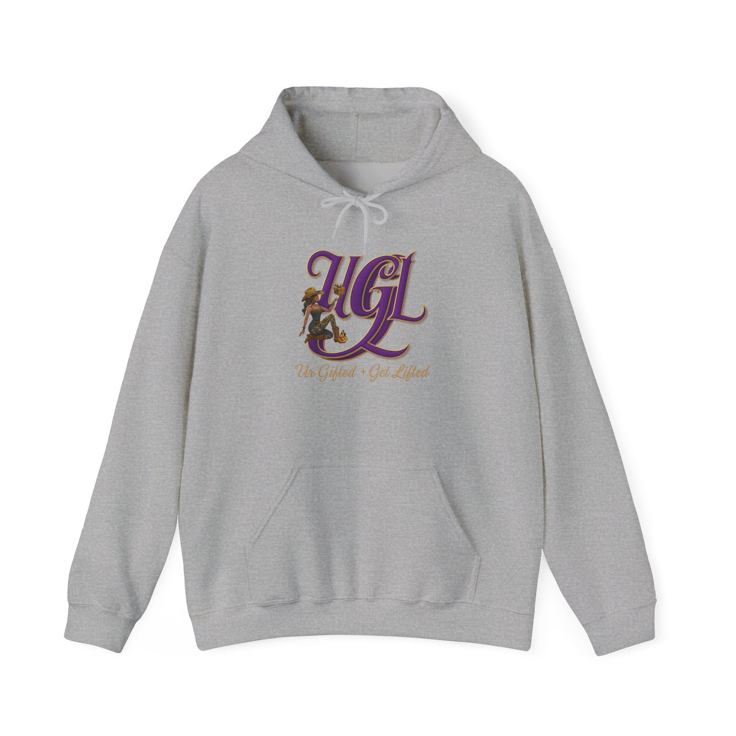Ur Gifted Get Lifted  Heavy Blend™ Hooded Sweatshirt, Cozy Hoodie, Graphic Sweatshirt, Casual Wear, Street Style, Gift for Him/Her