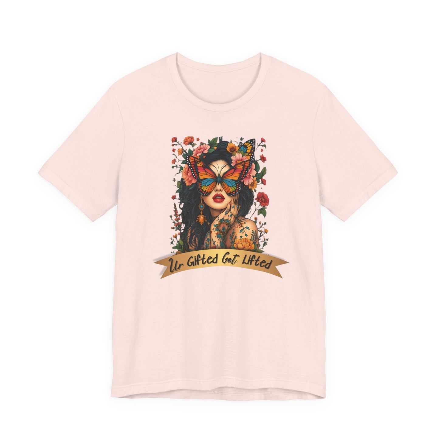 Artistic Unisex Tee: 'Un-Gifted & Lifted' Shirt, Boho Style, Gift for Her, Fashion Statement, Inspirational Quote, Casual Wear