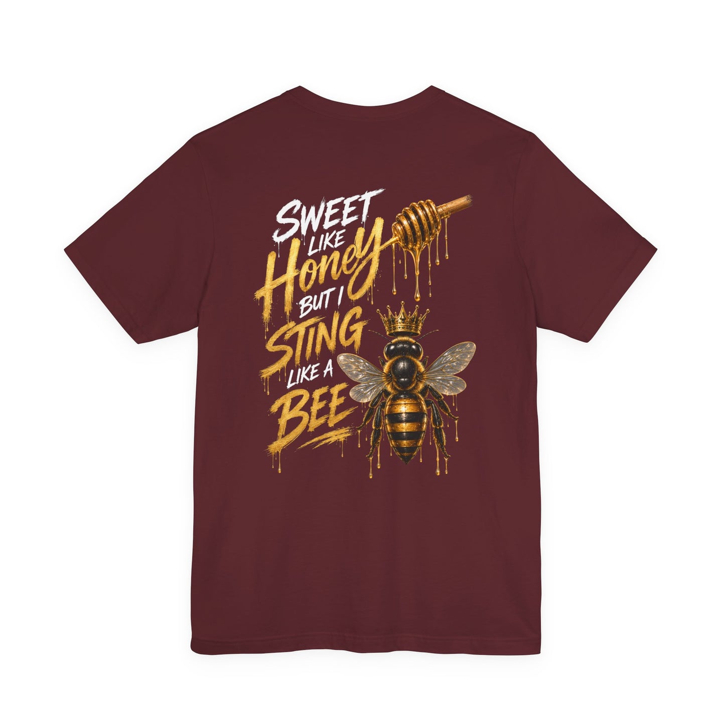 Honey Bee Graphic Tee — “Sweet Like Honey But I Sting Like a Bee” Black T-Shirt