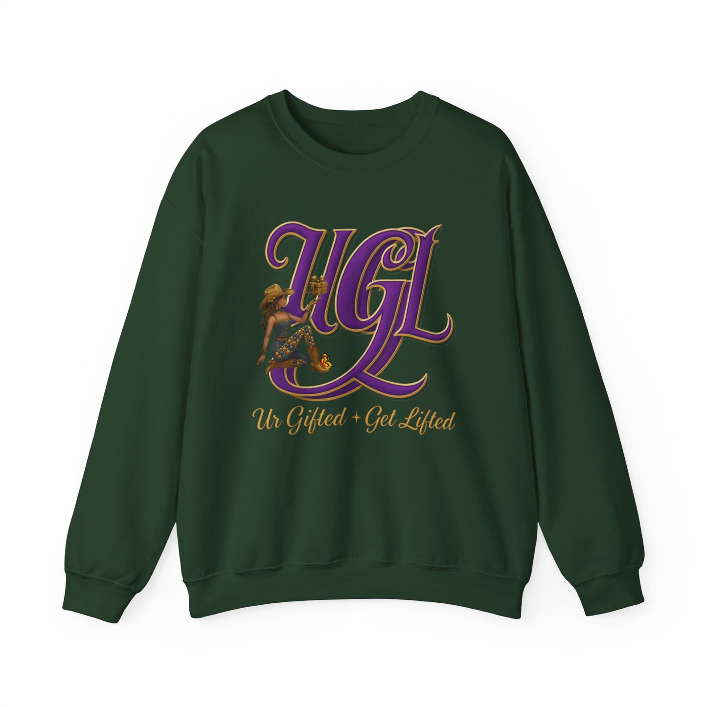 UGGL Crewneck Sweatshirt - Cozy, Inspirational Apparel for Everyday Comfort, Gift for Friends, Casual Style, Eagle Design