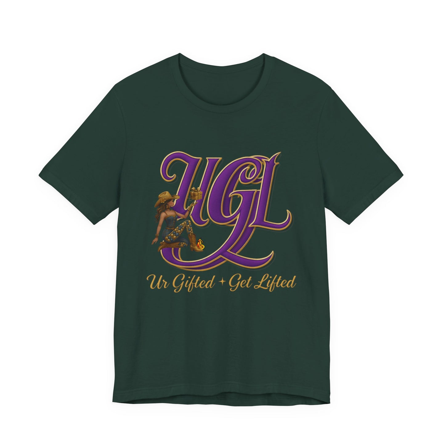 Ur Gifted Get Lifted Graphic Tee - Ur Gifted & Get Lifted, Casual Wear, Gift Idea, Inspirational Apparel, Summer Outfit, Street Style