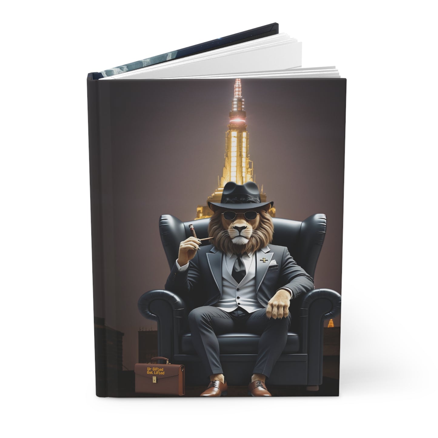 Luxurious Animal Art Hardcover Journal, Motivational Notepad, Unique Gift for Cat Lovers, Stylish Notebook for Writers, Elegant Office [...]