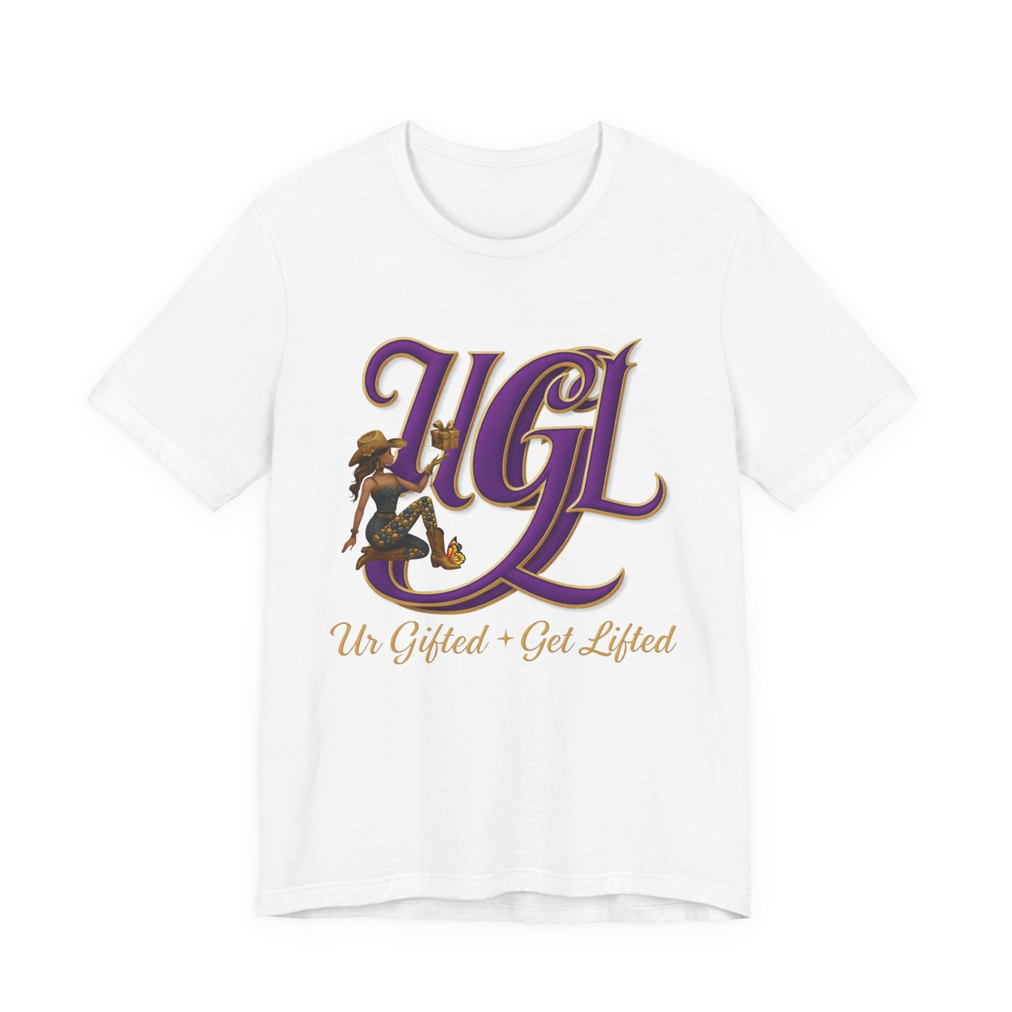 Ur Gifted Get Lifted Graphic Tee - Ur Gifted & Get Lifted, Casual Wear, Gift Idea, Inspirational Apparel, Summer Outfit, Street Style