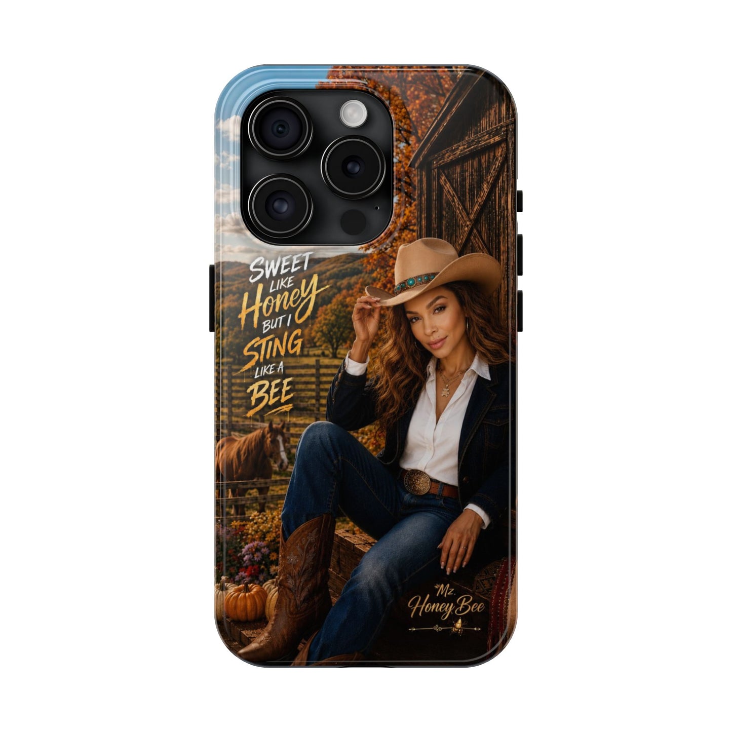Cowgirl 'Sweet Like Honey But I Sting Like A Bee' Tough Phone Case