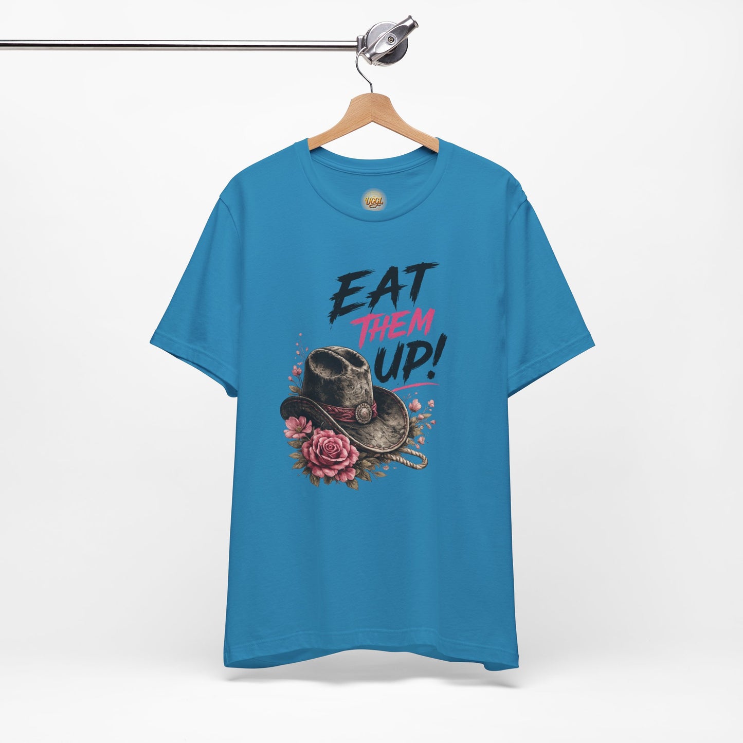 Eat Them Up! Cowgirl Tee — 'Hungry Minds Eat Opportunities' Graphic T-Shirt
