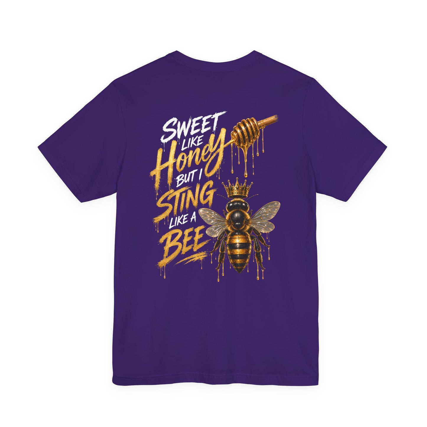 Honey Bee Graphic Tee — “Sweet Like Honey But I Sting Like a Bee” Black T-Shirt